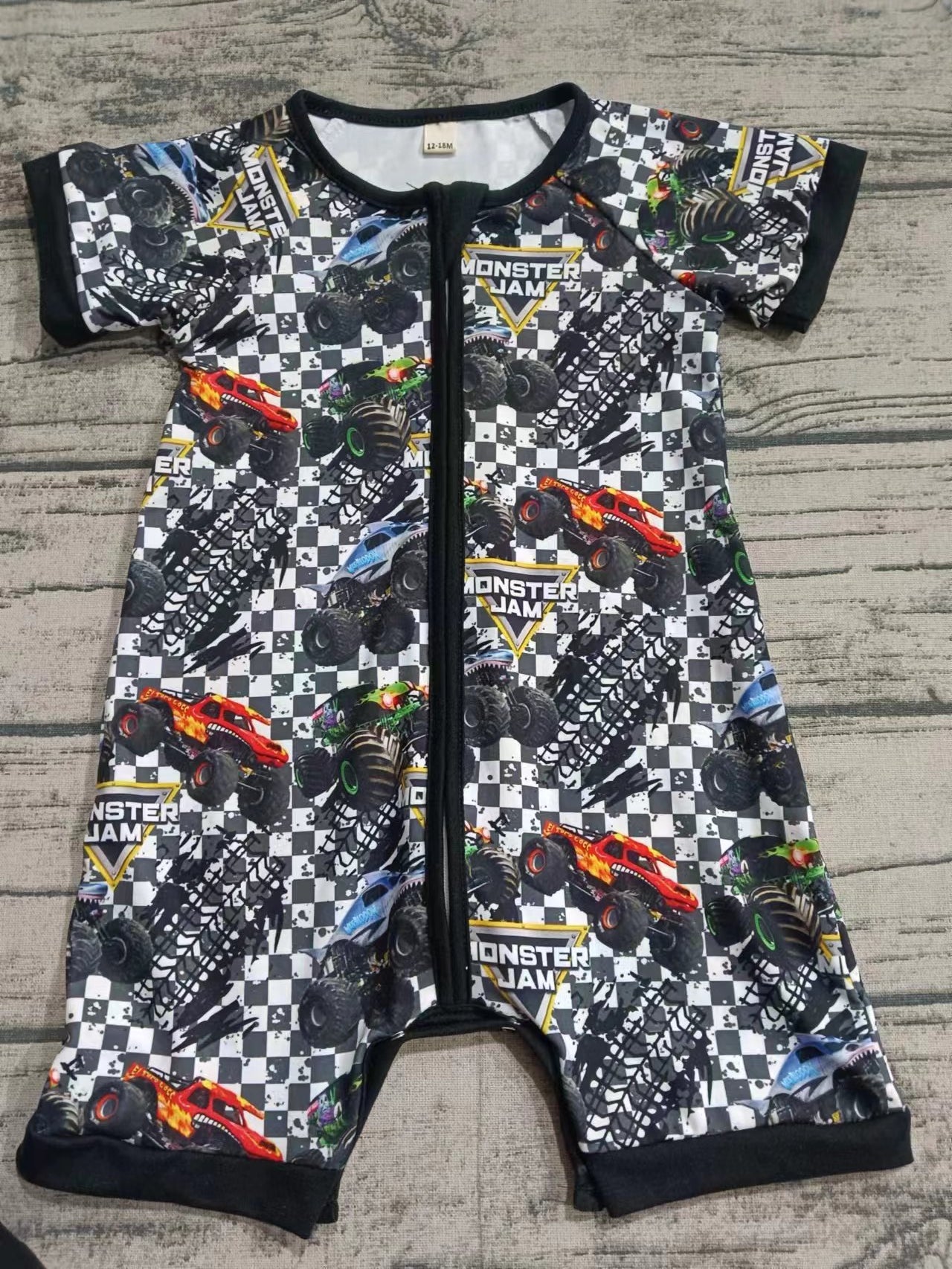 Baby Toddler Boys Cars Short Sleeve Zip Rompers preorder(moq 5)