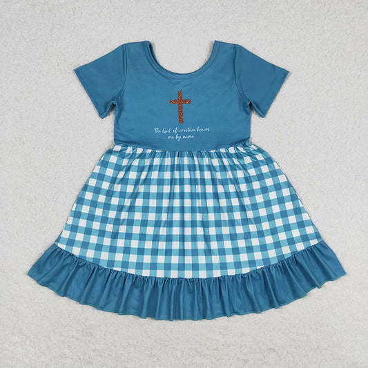 Baby Girls Cross Short Sleeve Knee Length Dresses