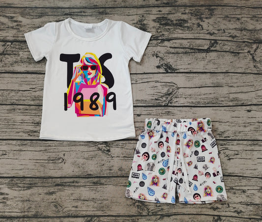 Baby Girls 1989 Singer Short Sleeve Top Shorts Clothes Sets