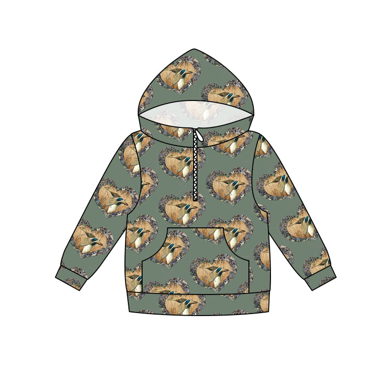 Baby Kids Duck Hunting Tee Hooded Shirts Tops Preorder(moq 5)