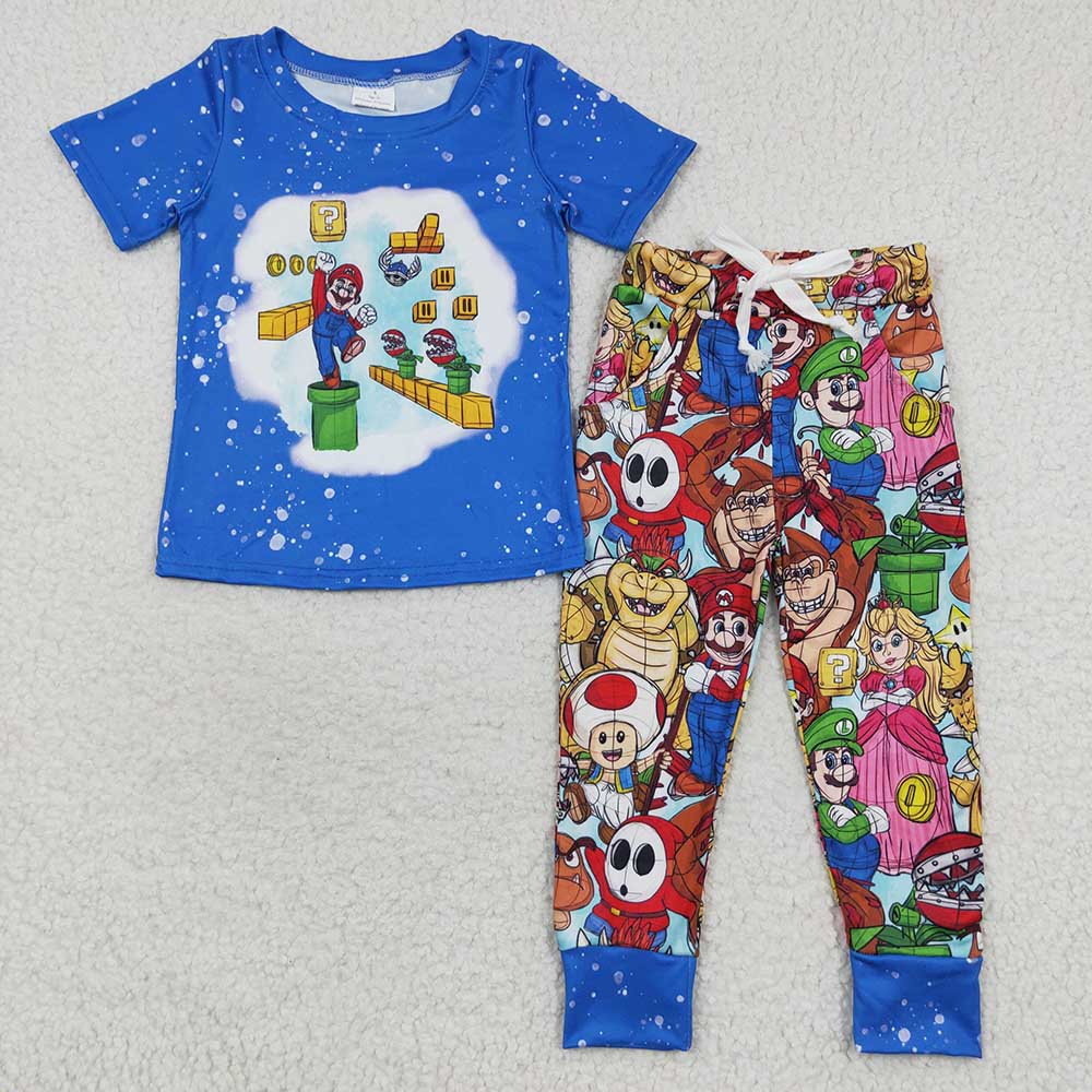 Baby Boys Blue Game Pants Clothing Sets