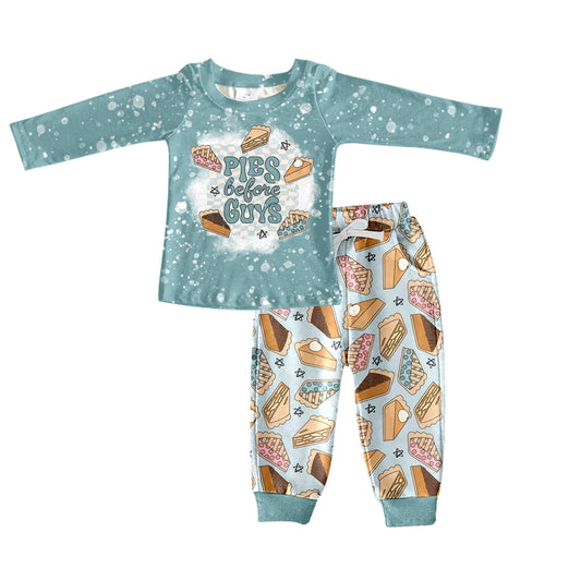 Baby Kids Pies Green Shirt Pants Clothes Sets preorder(moq 5)