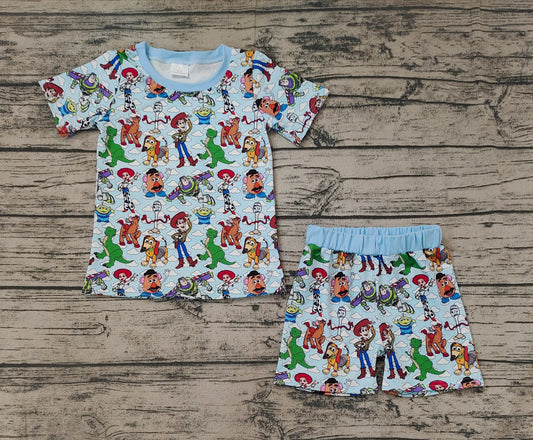 Baby Boys Toys Short Sleeve Top Summer Shorts Pajamas Clothes Sets