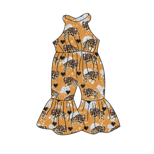 Baby Girls Cow Leopard Bell Pants Jumpsuits preorder(moq 5)