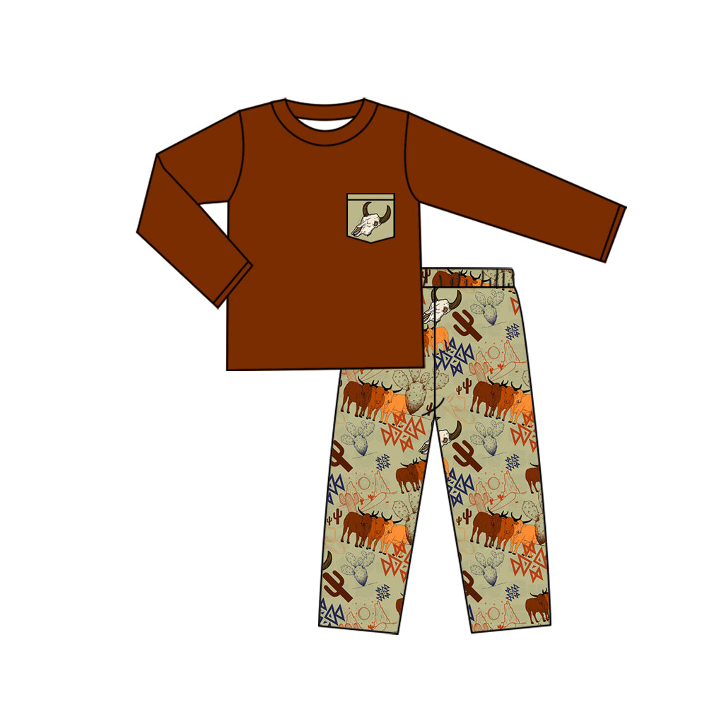 Baby Boys Cow Pockets Pants Clothing Sets preorder(moq 5)