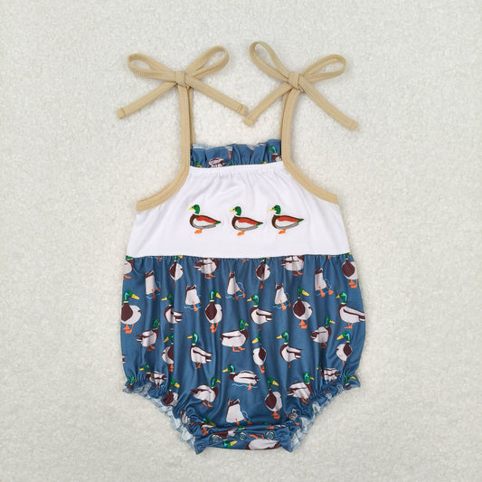Baby Infant Girls Duck Straps Rompers