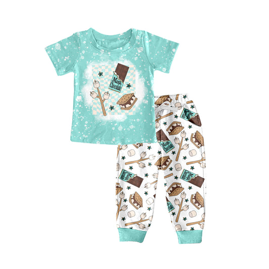 Baby Boys Cookie Short Sleeve Shirt Pants Clothes Sets preorder(moq 5)