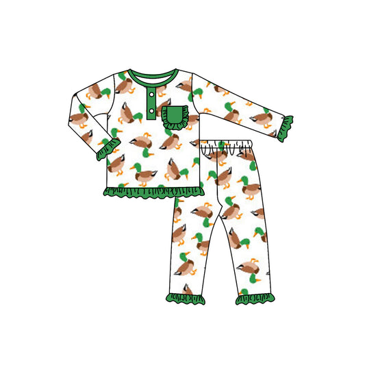 Baby Girls Duck Pajamas Clothes Sets preorder(moq 5)