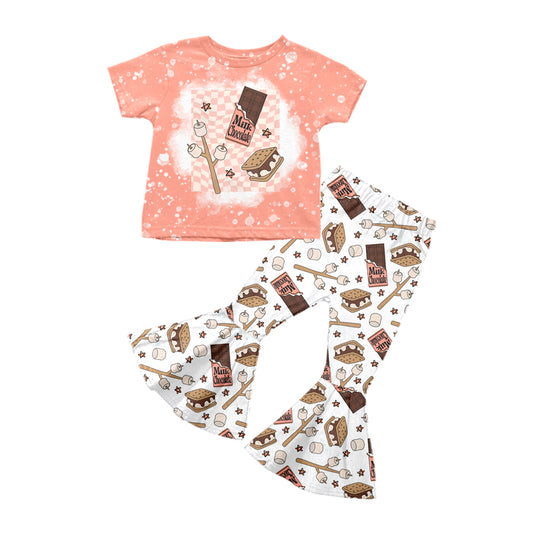 Baby Girls Chocolate Bell Pants Clothes Sets preorder(moq 5)