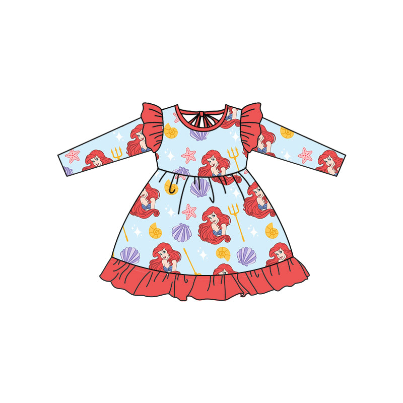 Baby Girls Fish Mermaid Ruffle Dresses preorder(moq 5)