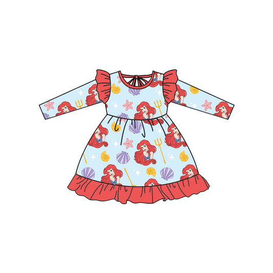 Baby Girls Fish Mermaid Ruffle Dresses preorder(moq 5)