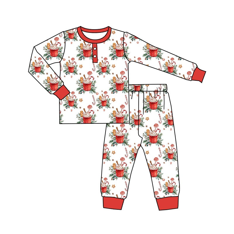 Baby Boys Christmas Cups Pajamas Clothes Sets preorder(moq 5)