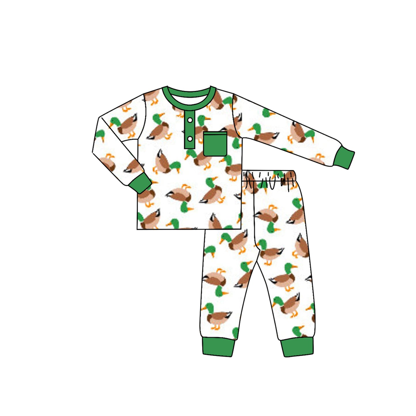 Baby Boys Duck Pajamas Clothes Sets preorder(moq 5)