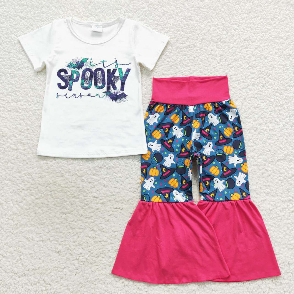 Halloween Baby Girls Spooky Season Bell Pants Clothes Sets