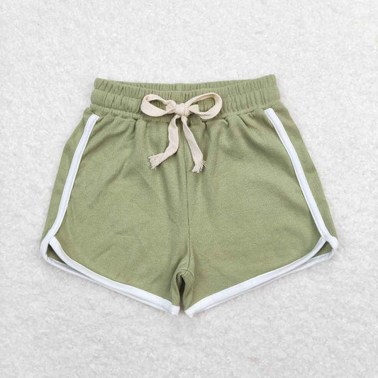 Baby Girls Light Green Summer Sports Design Shorts