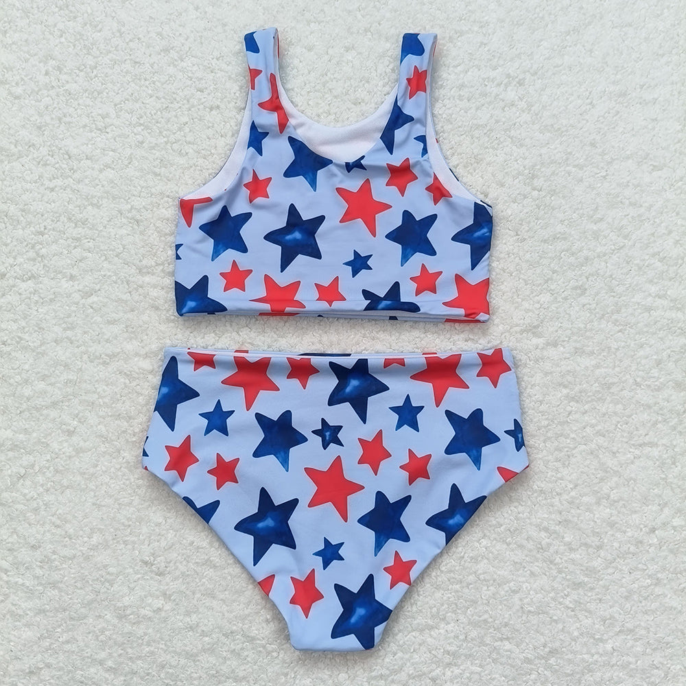 Baby Infant Girls Stars 4th Of July 2pcs Swimsuits