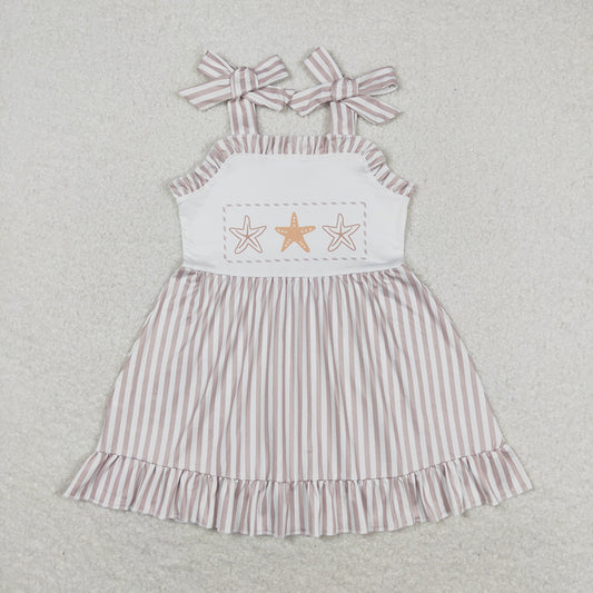 Baby Girls Stars Straps Ruffle Knee Length Dresses