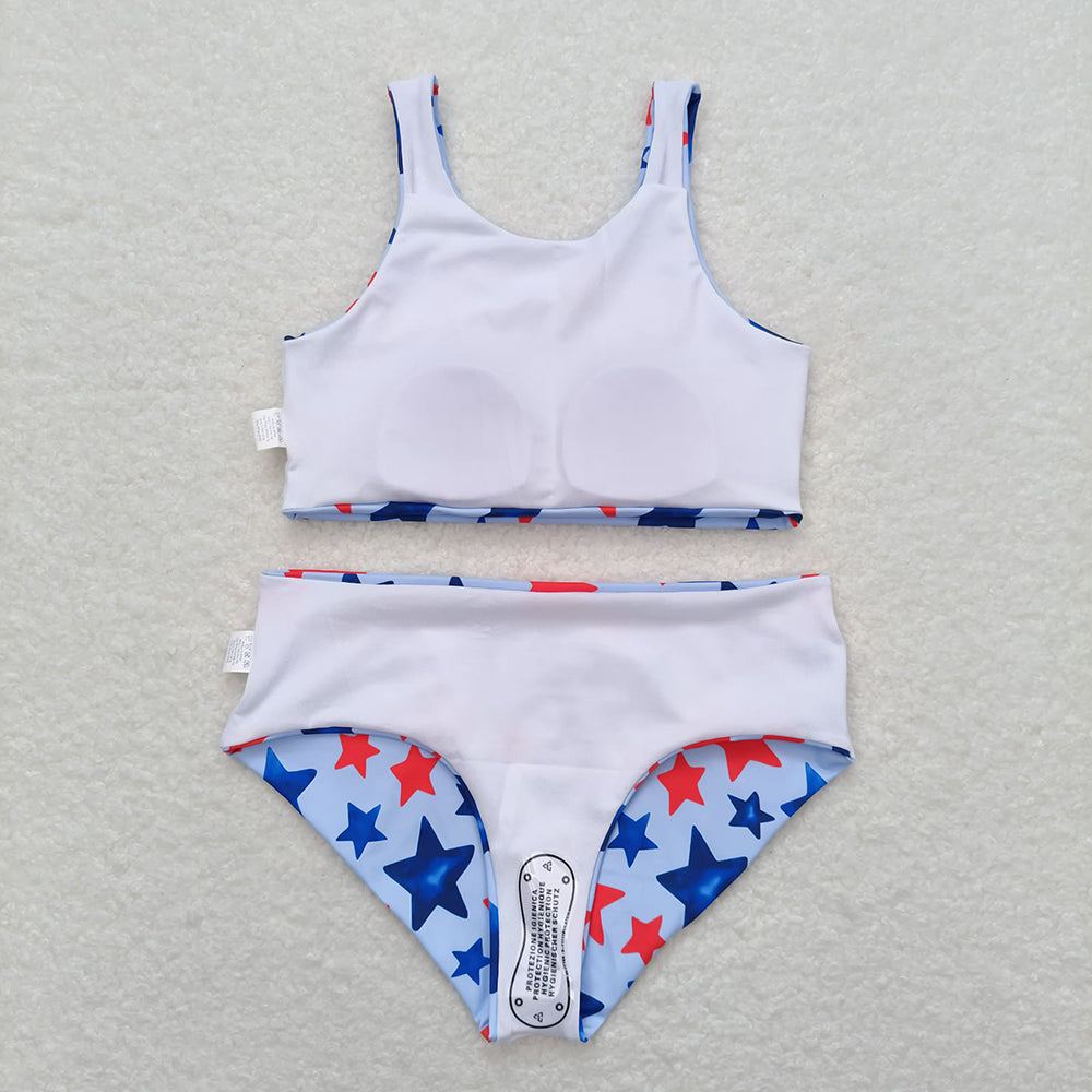 Baby Infant Girls Stars 4th Of July 2pcs Swimsuits