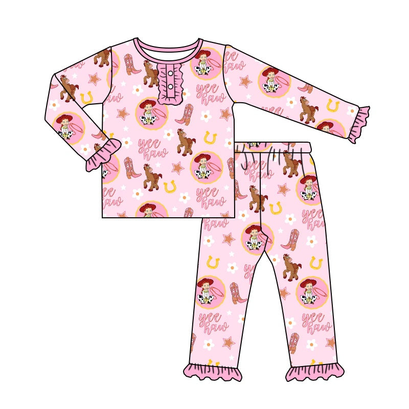 Baby Girls Cartoon Toys Pink Pajamas Clothes Sets preorder(moq 5)