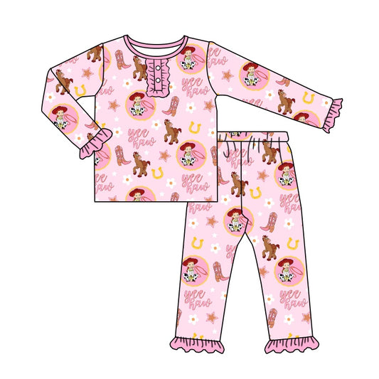 Baby Girls Cartoon Toys Pink Pajamas Clothes Sets preorder(moq 5)