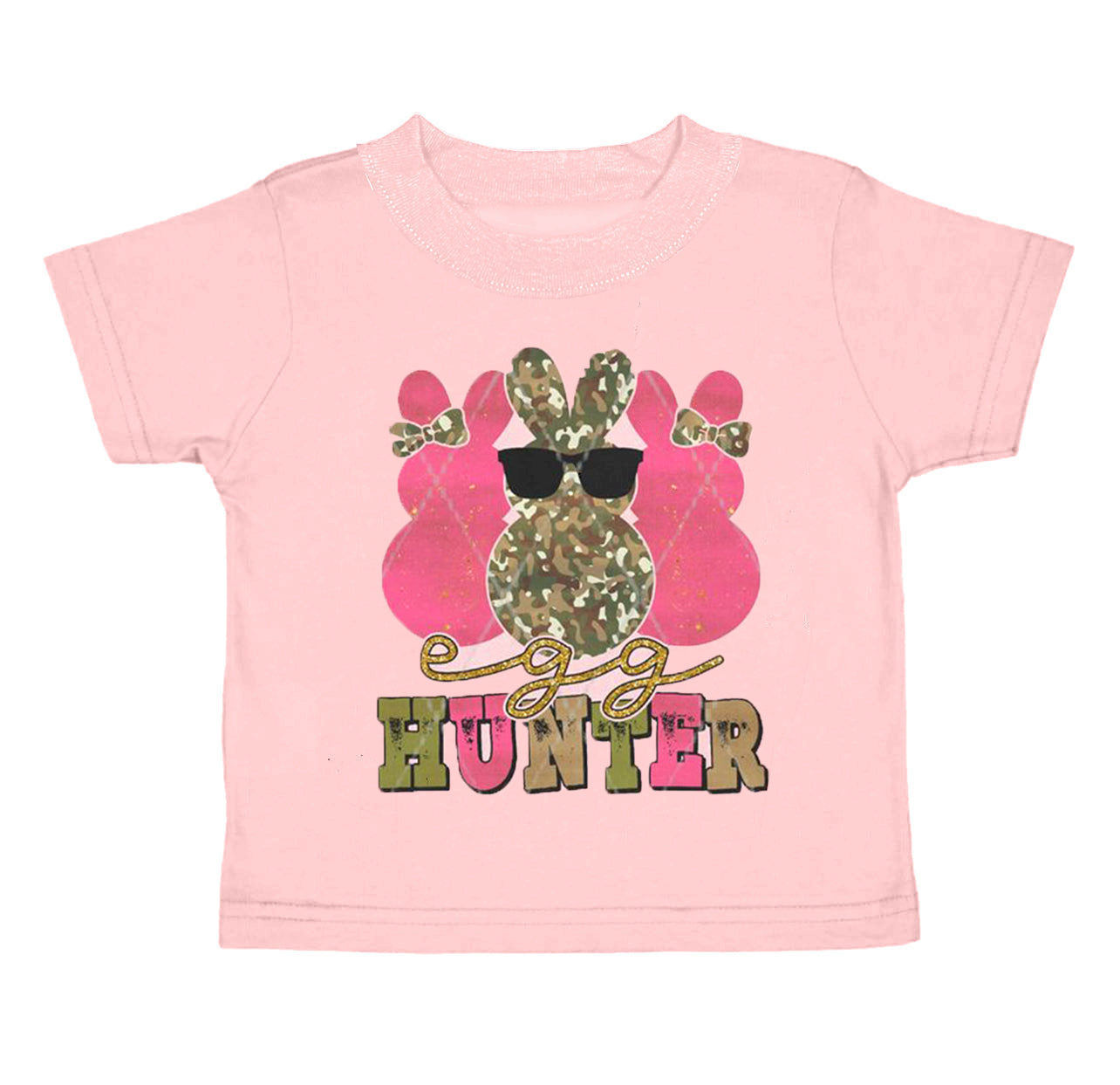 Baby Pink Happy Easter Camo Hunter Tee Top Shirts Preorder(moq 5)