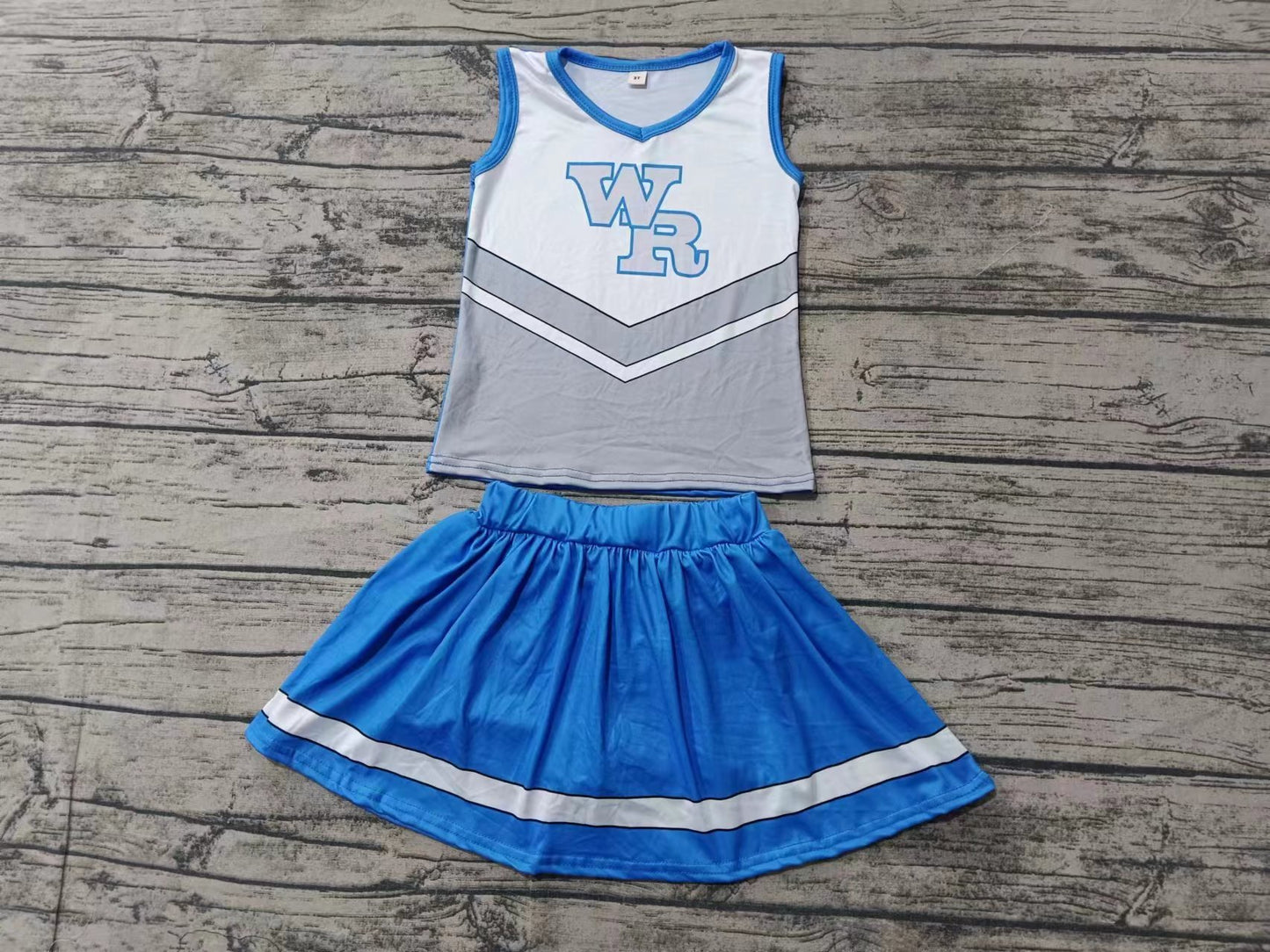 Baby Girls WR Cheer Team Tee Shirt Skirts Clothes Sets preorder(moq 5)