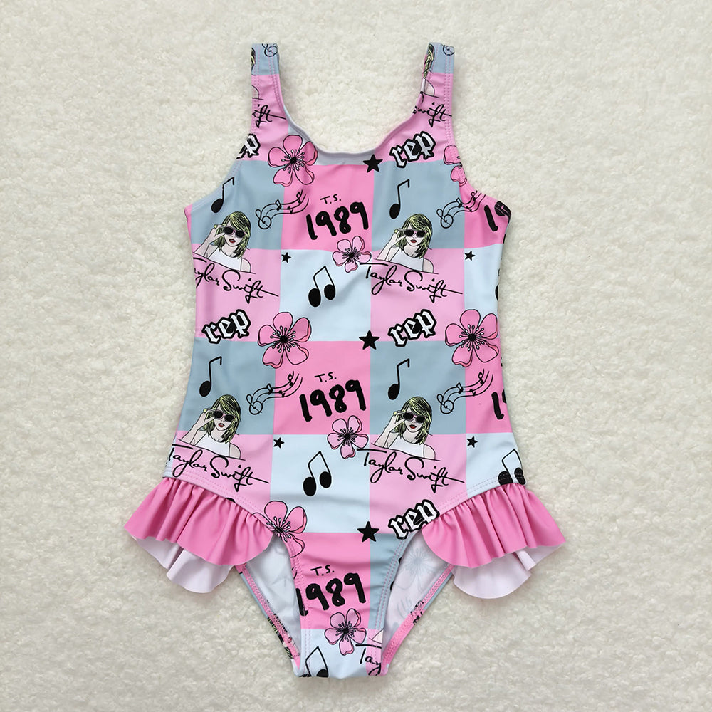 Mommy and Me Baby Girls Pink Singer Sister Summer Sibling Swimsuits