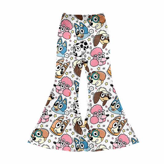 Adult Women Cute Cartoon Dogs Bell Bottom Pants Preorder(moq 5)