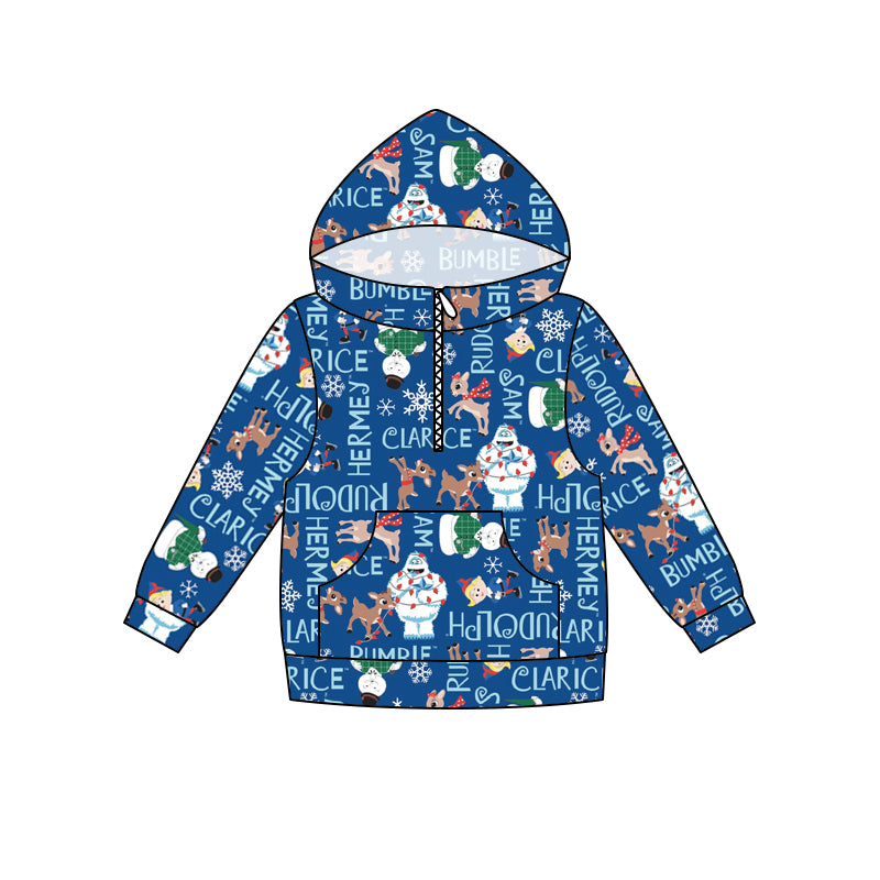 Baby Girls Hooded Christmas Snowman Long Sleeve Tops preorder(moq 5)