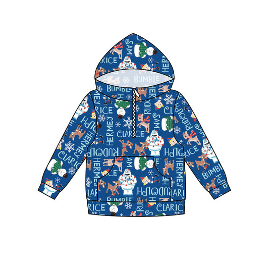 Baby Girls Hooded Christmas Snowman Long Sleeve Tops preorder(moq 5)