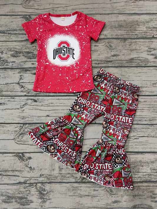 Baby Girs Ohiostate Team Top Bell Pants Clothes Sets preorder(MOQ 5)