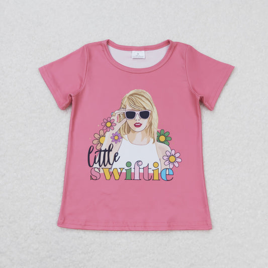 Baby Girls Little Flowers Singer Concert Short Sleeve Tee Shirts Tops