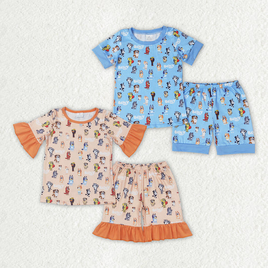 Baby Children Sibling Dogs Shirts Shorts Pajamas Clothes Sets