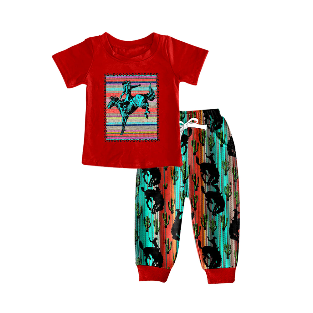 Baby Boys Rodeo Serape Pants Top Jammies Pajamas Sets preorder(moq 5)