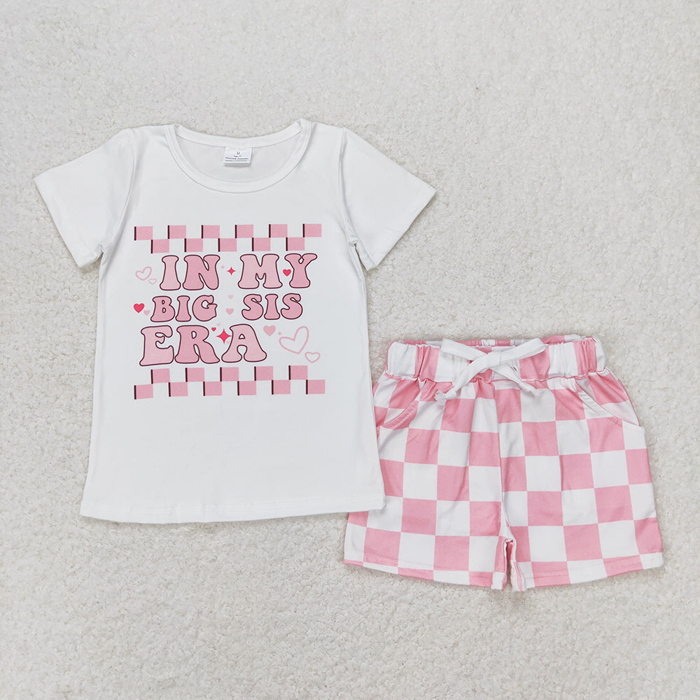 Baby Girls In My Big Sis Era Top Pockets Summer Clothes Sets