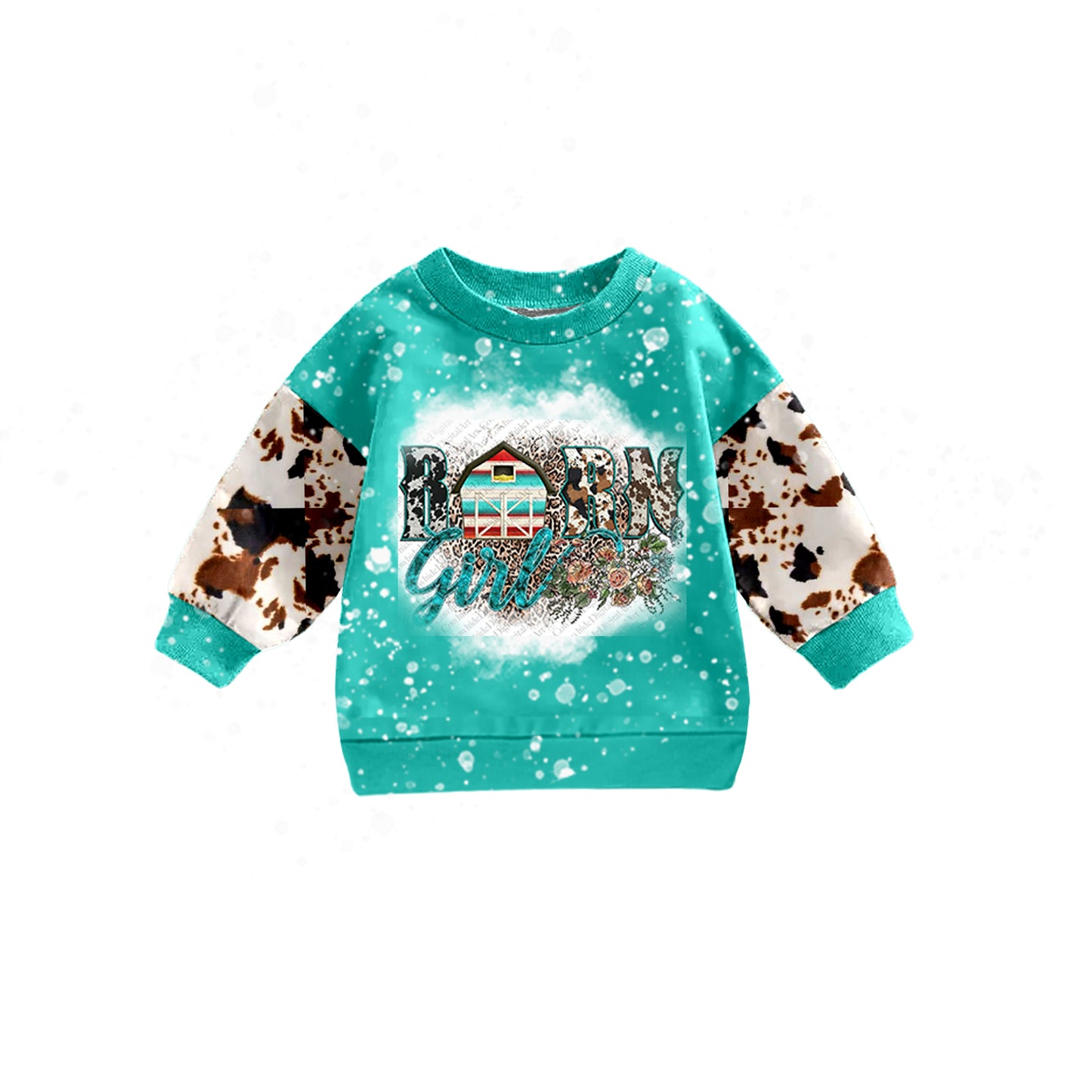 Baby Kids Blue Farm Long Sleeve Tee Shirts Tops Preorder(moq 5)