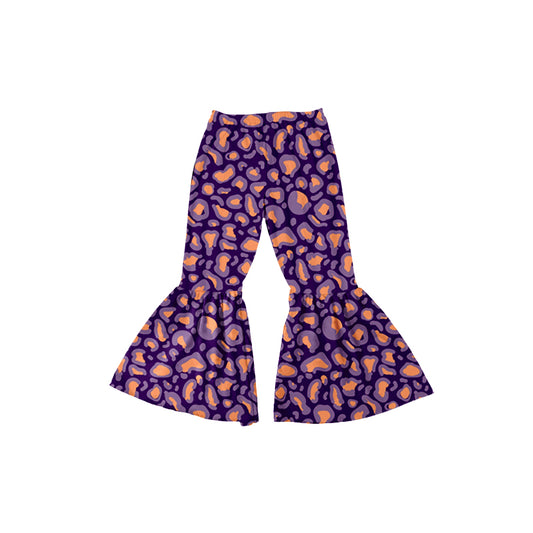 Baby Girls Purple Orange Leopard Bell Pants preorder(moq 5)