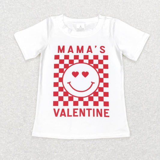 Baby Boys Mama's Valentines Short Sleeve Tee Shirts Tops