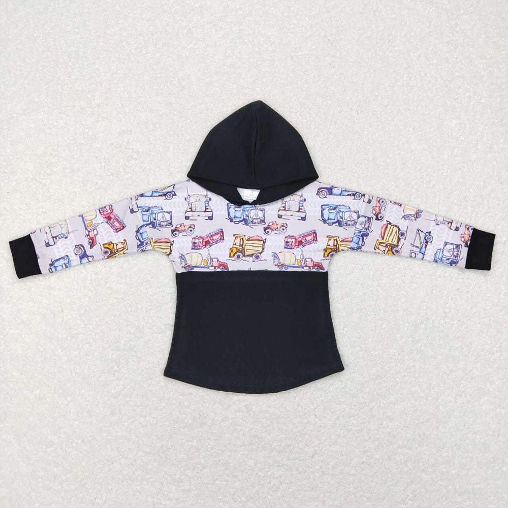 Baby Boys Cars Vans Long Sleeve Hooded Tops