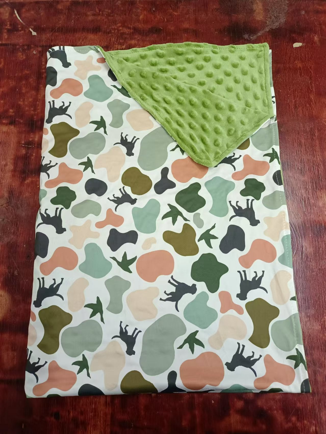 Baby Kids Southern Ducks Dogs Hunting Minky Blankets preorder(moq 5)