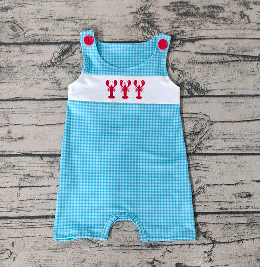 Baby Infant Boys Crawfish Sleeveless Rompers