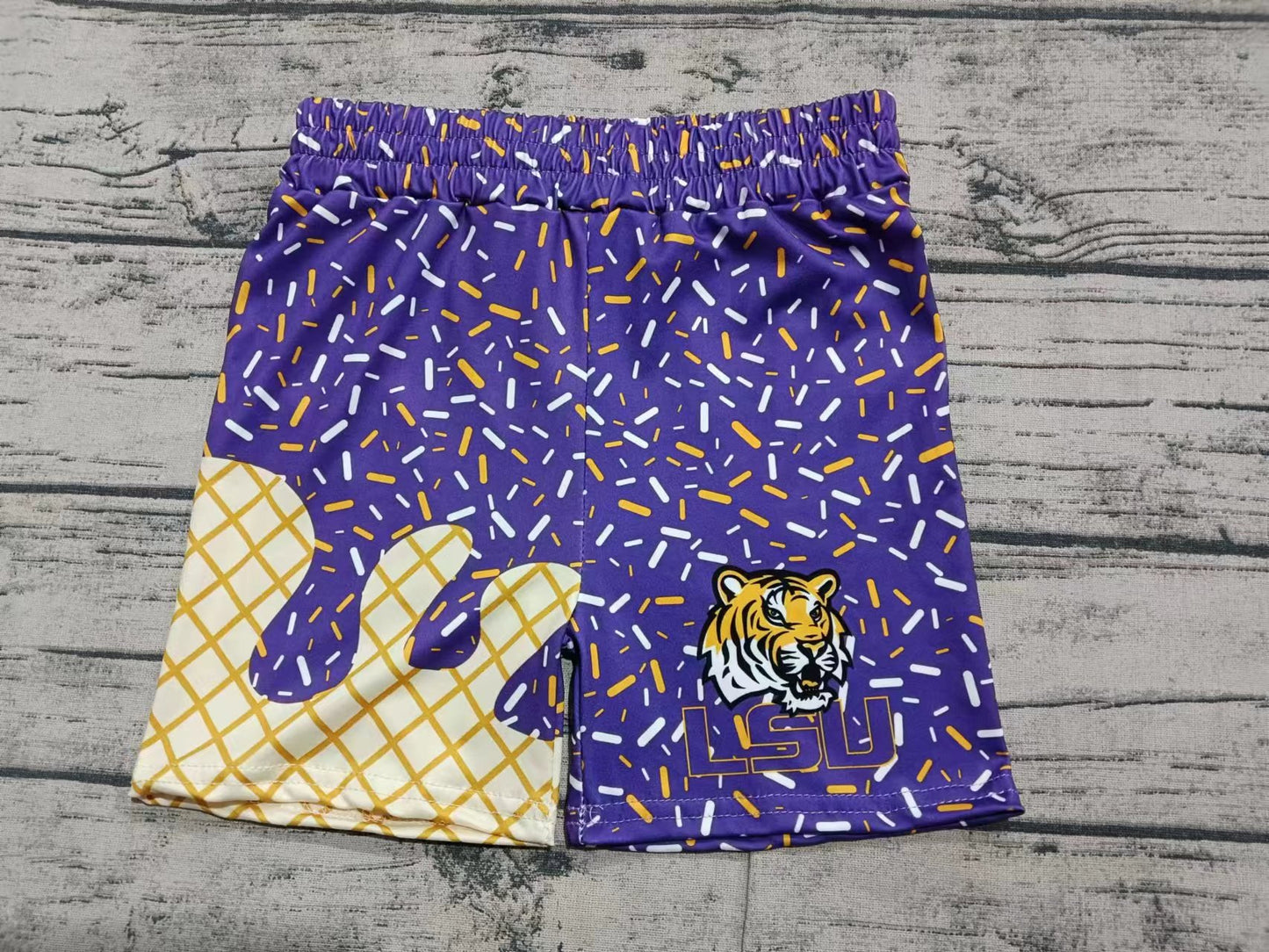 Baby Boys Girls LSU Tiger Team Shorts Bottoms Preorder(moq 5)