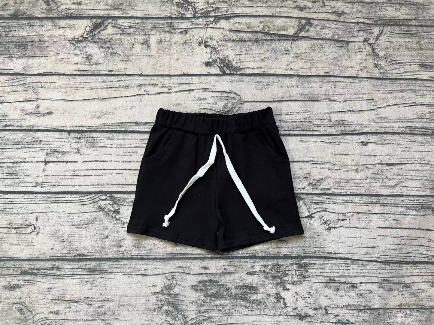 Baby Boys Summer Black Pockets Cotton Bottoms Shorts