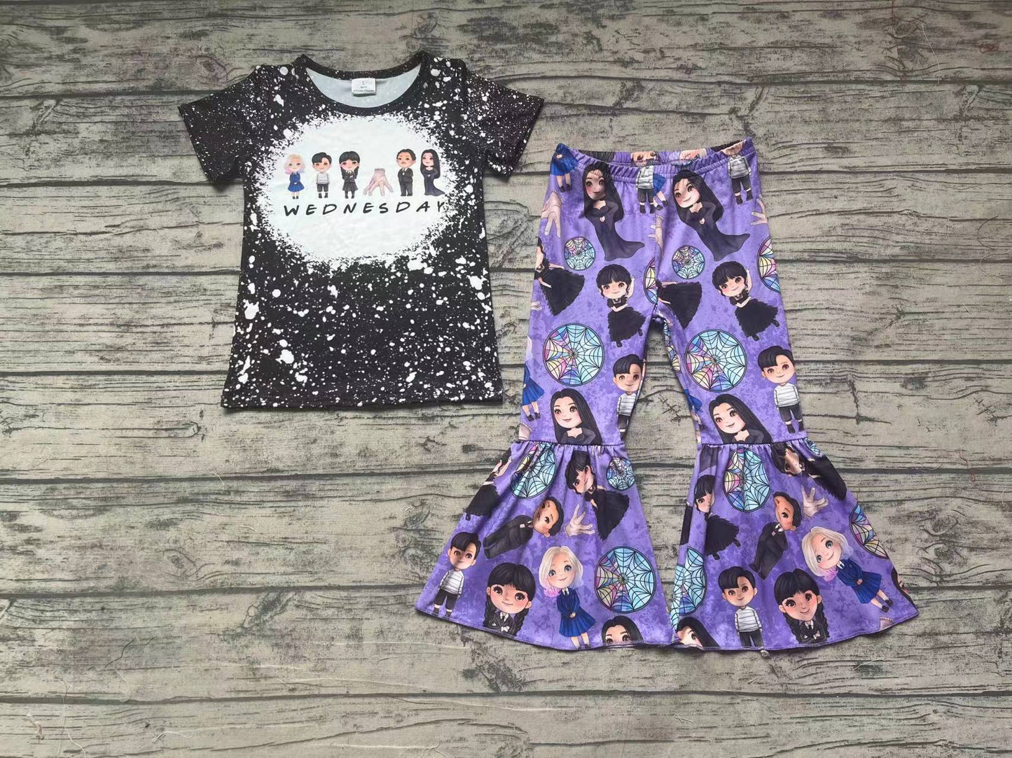 Baby Girls Black Movie Bell Pants Clothes Sets