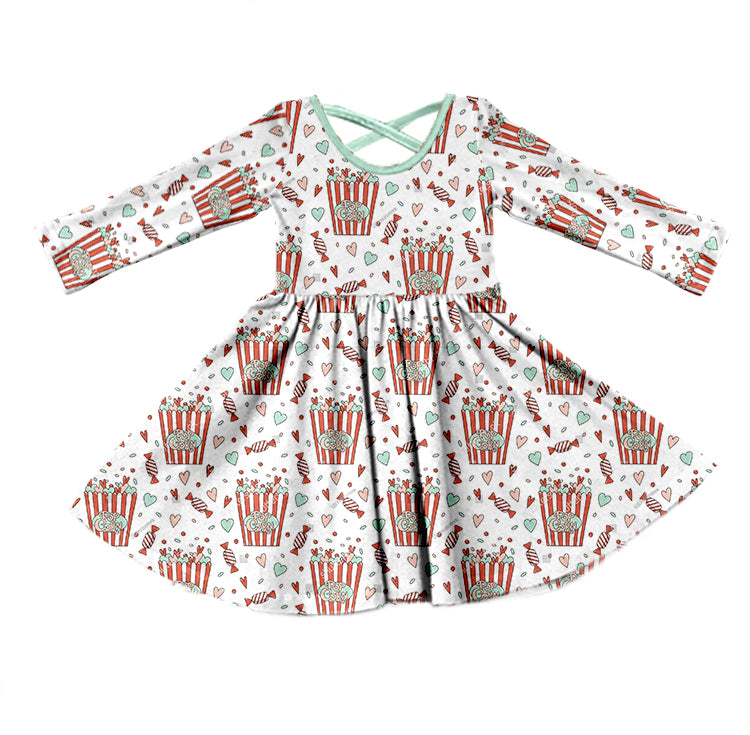 Baby Girls Valentines Pop Knee Length Dresses Preorder(moq 5)