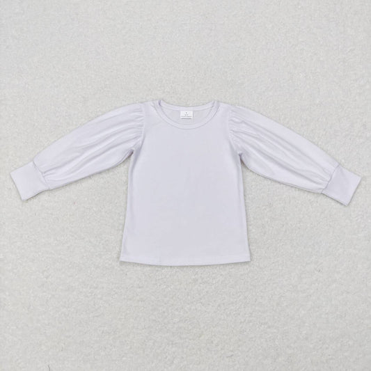 Baby Girls White Long Sleeve Tee Shirts Tops