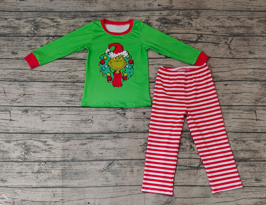 Baby Boys Christmas Frog Stripe Pants Clothes Sets