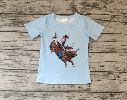 Baby Boys Western Cows Short Sleeve Shirts Tops