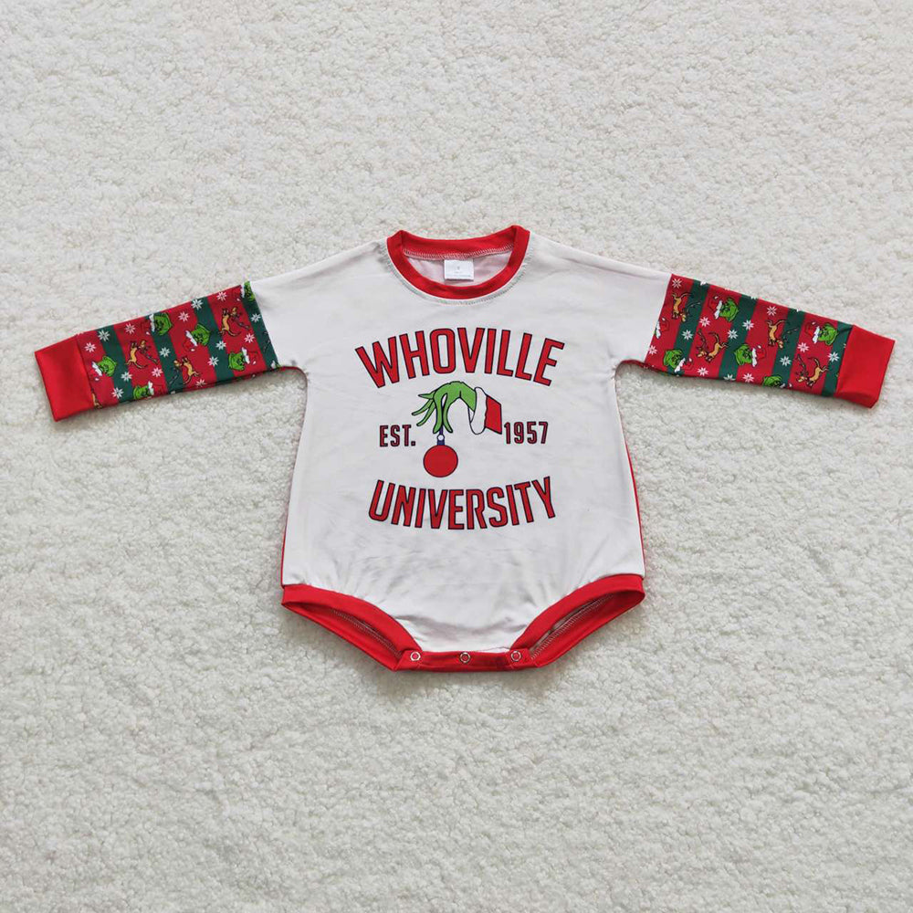 Christmas Hands Long Sleeve Baby Kids Infant Rompers