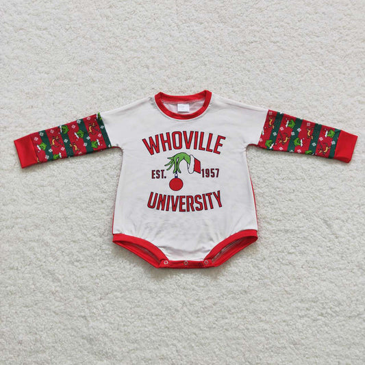 Christmas Hands Long Sleeve Baby Kids Infant Rompers